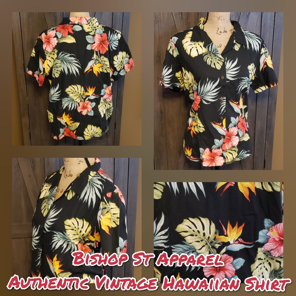Vintage Bishop St Apparel Hawaiian Shirt